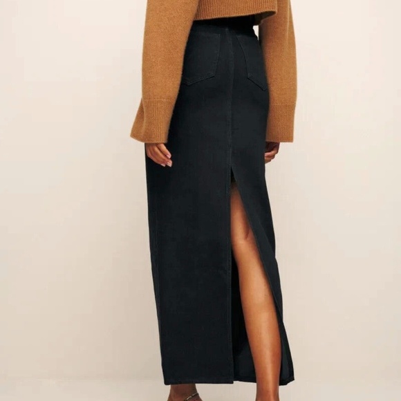 Unworn Reformation Daria Ultra High Rise Denim Maxi Skirt in Nidri - Picture 2 of 11